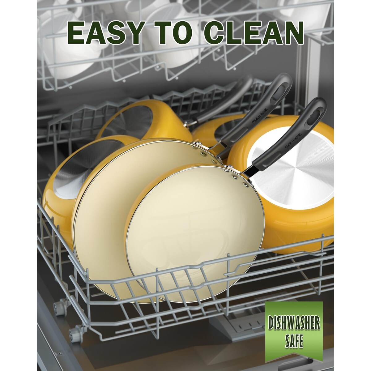 Ensemble de casseroles et poêles antiadhésives, ensemble de cuisine en céramique 10 pièces, ensemble de cuisson antiadhésif avec casseroles.