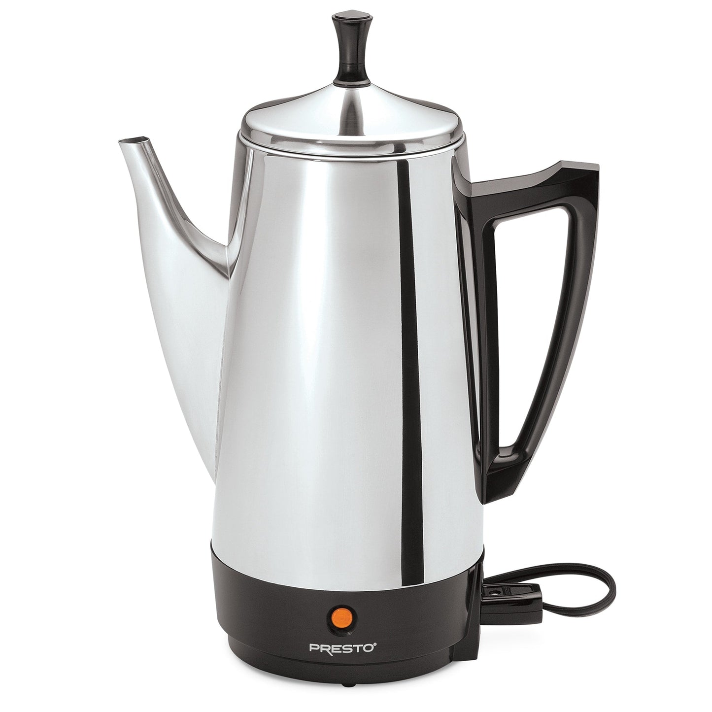 Cafetière Presto en acier inoxydable, percolateur robuste 12 tasses, argent - 2.79