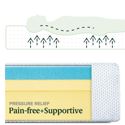 Matelas en mousse à mémoire de forme avec gel au thé vert de 8 pouces Priage by Zinus