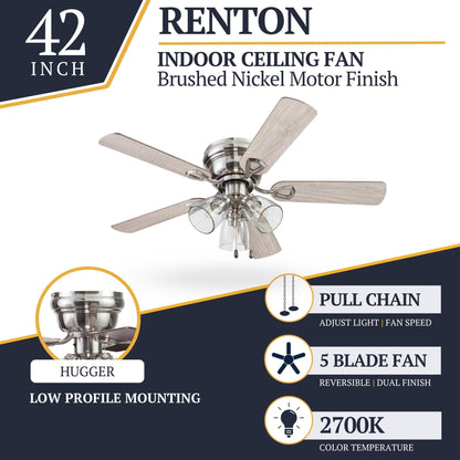 Prominence Home Renton Traditional Farmhouse Indoor Ceiling Fan