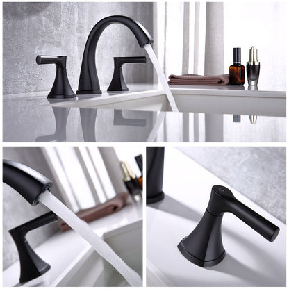 Proox 8 Widespread Bathroom SpotShield Basin Faucet w/ Drain Assembly