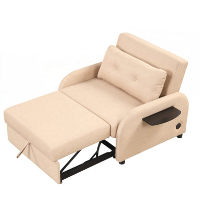 Pull Out Sofa Sleeper 3 in 1 with 2 Wing Table
