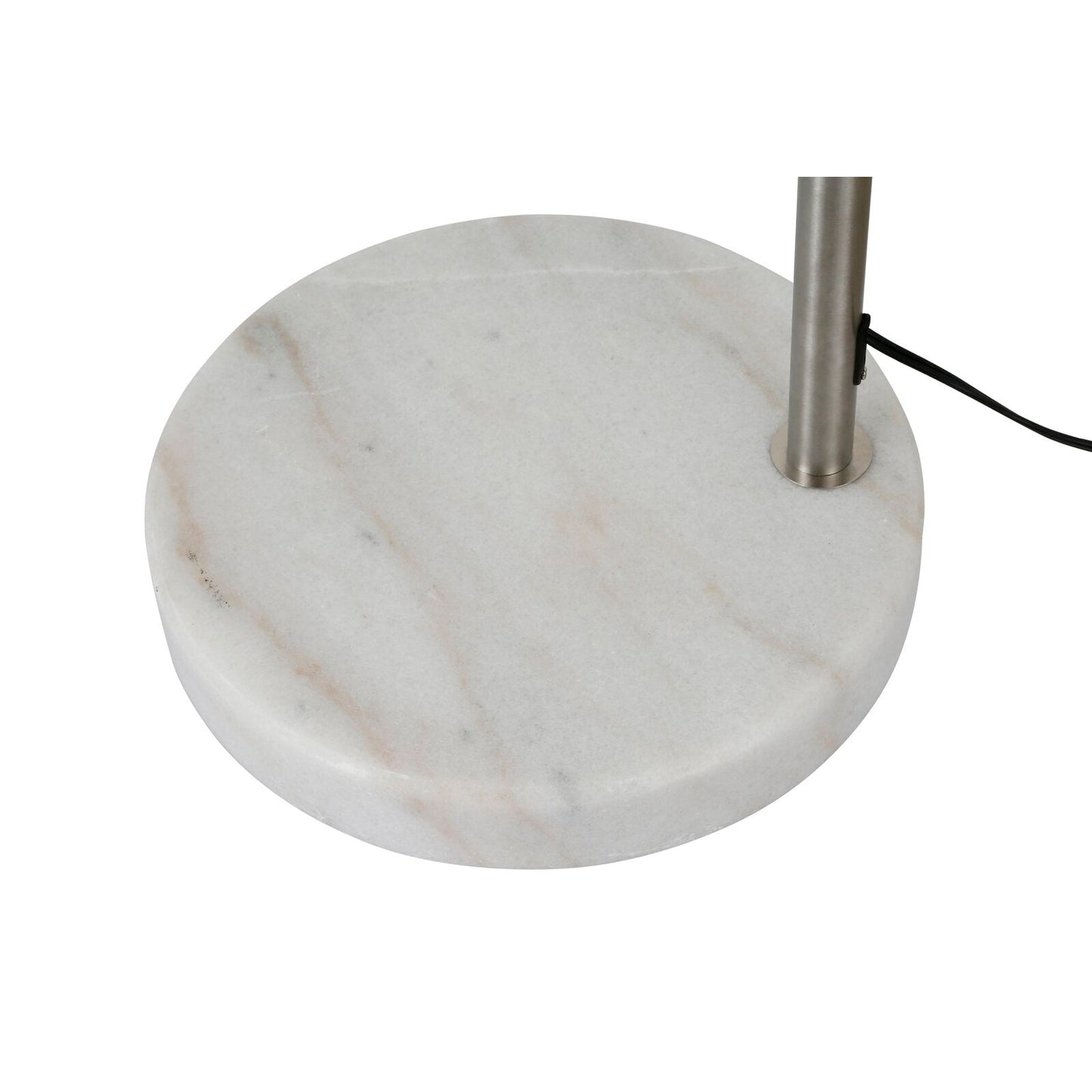Lampe de sol à arche réglable en acier Q-Max 81 avec abat-jour extra large et socle en marbre