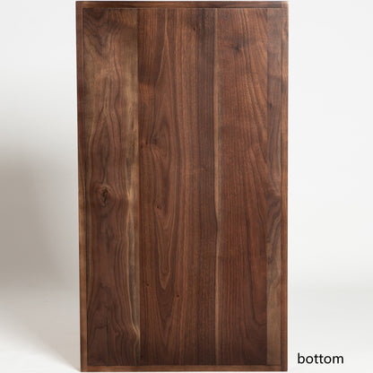 KINWELL Rectangle Black Walnut Wood Serving Tray Ottoman Tray