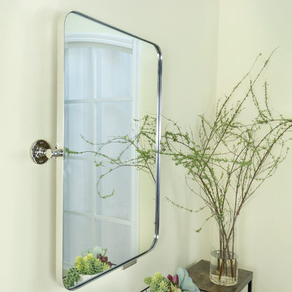 TEHOME Jonathan Miroir mural rectangulaire pivotant et inclinable en métal
