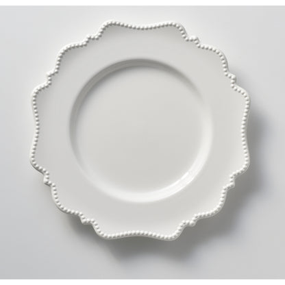 Red Vanilla Pinpoint White, assiette de service blanche, 11 pouces (lot de 6)