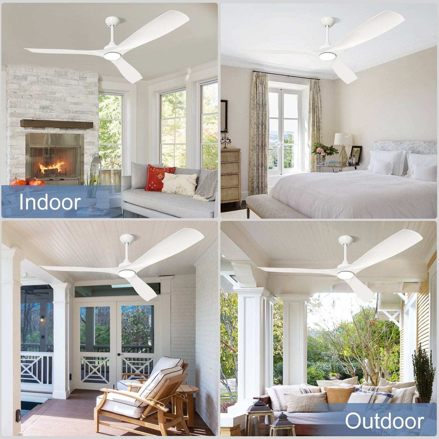 Ventilateur de plafond à télécommande avec éclairage, à montage encastré