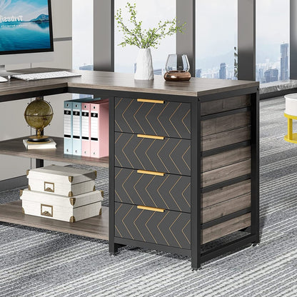 Bureau d'ordinateur en forme de L réversible, bureau de travail robuste, table d'écriture.