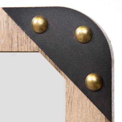 Miroir mural métallique flottant Revo Industrial de 78 cm (31 pouces) de Furniture of America