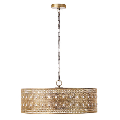 Luminaire suspendu River of Goods Bryar en laiton et cristal, 23,5 W, 3 lumières - 23,5 x 23,5 x 61,5