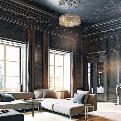 Luminaire suspendu River of Goods Bryar en laiton et cristal, 23,5 W, 3 lumières - 23,5 x 23,5 x 61,5