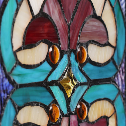 Panneau de fenêtre en verre dépoli à motifs de fleur de lis de style victorien de River of Goods - 24,1 cm (L) x 0,6 cm (l) x 91,4 cm (H)