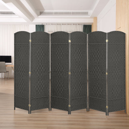 Paravent de séparation de pièce, hauteur 1,8 m, en fibre tressée, pliable, pour plus d'intimité.