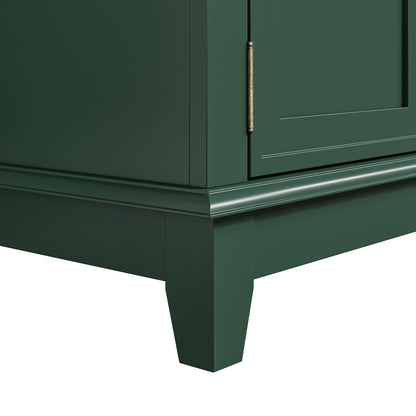 Meuble TV rustique de 72 pouces avec étagères réglables et rangement caché - 72 pouces de largeur