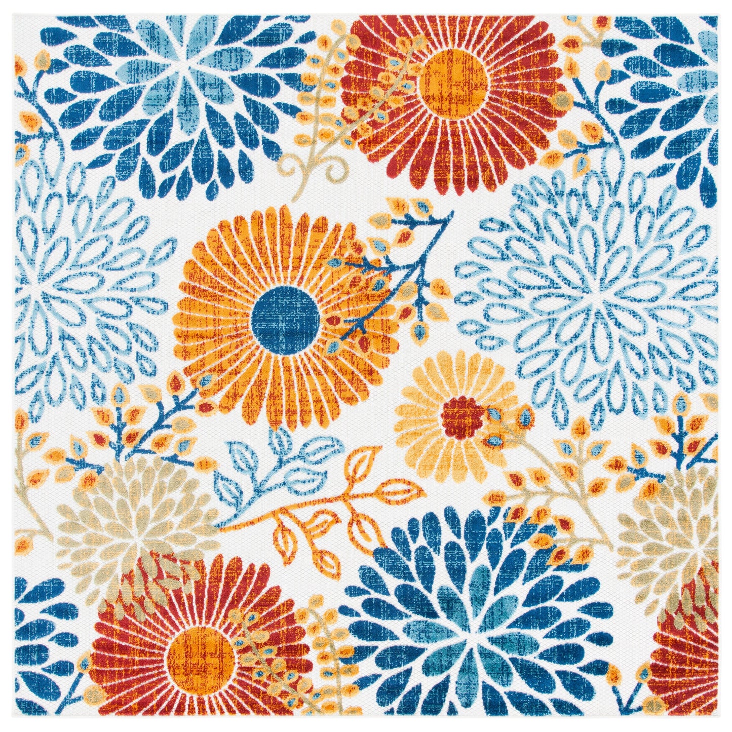 SAFAVIEH Cabana Hillechien Indoor/ Outdoor Waterproof Patio Floral Rug