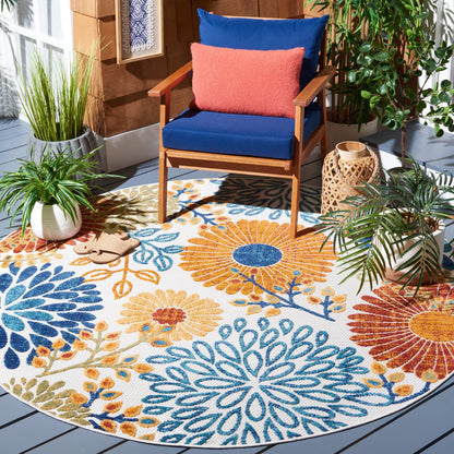 SAFAVIEH Cabana Hillechien Indoor/ Outdoor Waterproof Patio Floral Rug