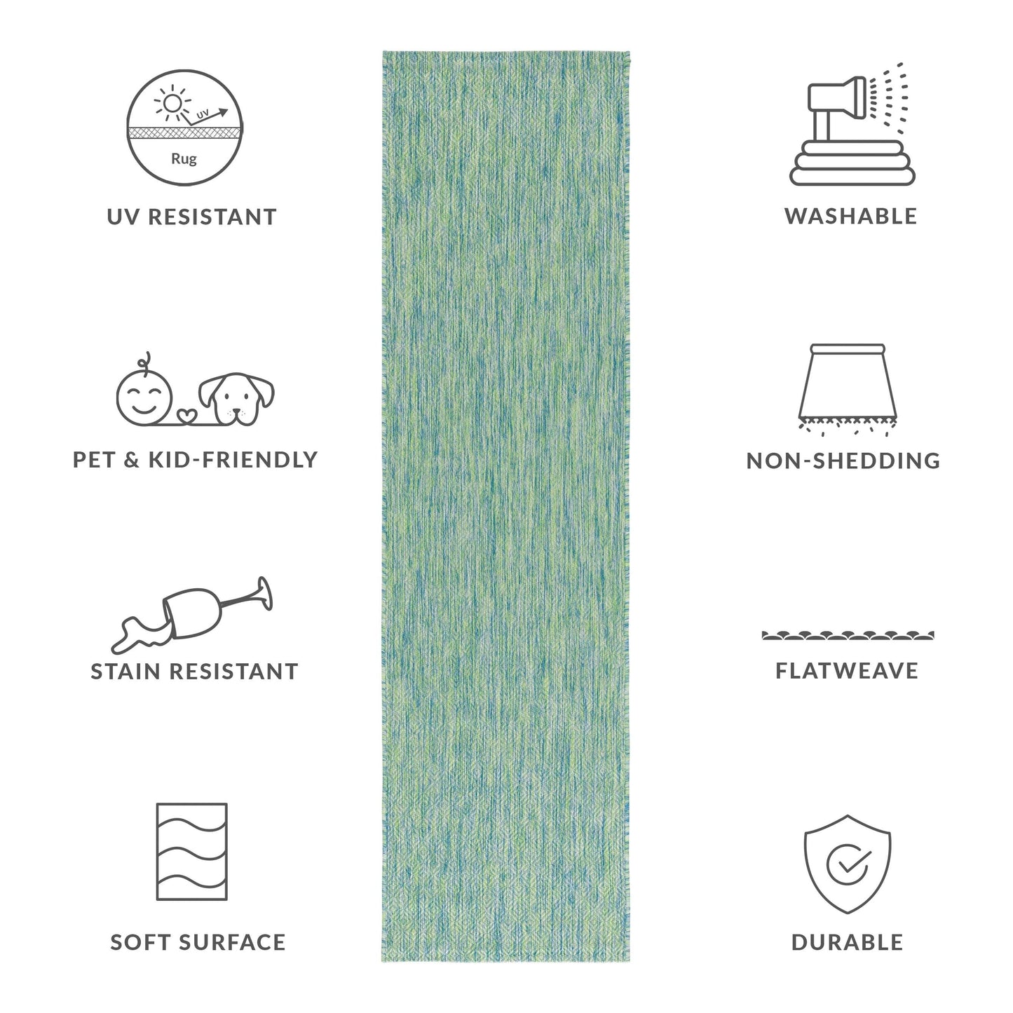 SAFAVIEH Courtyard Begajeta Indoor/Outdoor Waterproof Patio Backyard Rug.