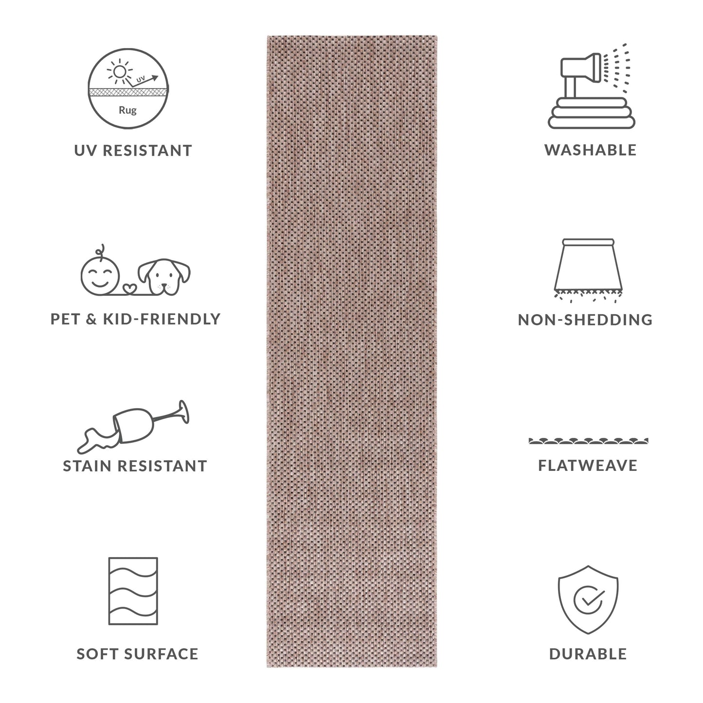 SAFAVIEH Courtyard Begajeta Indoor/Outdoor Waterproof Patio Backyard Rug.