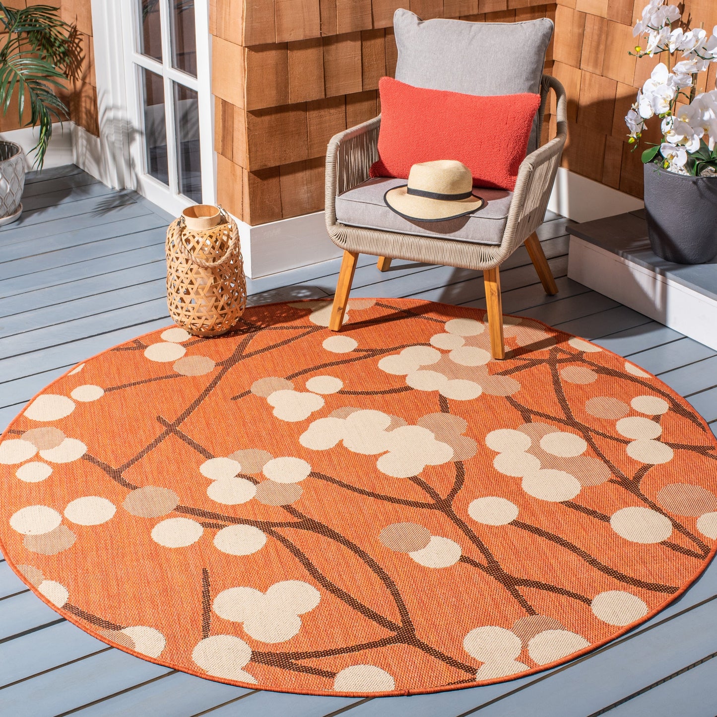 SAFAVIEH Courtyard Delois Indoor/ Outdoor Waterproof Patio Backyard Rug