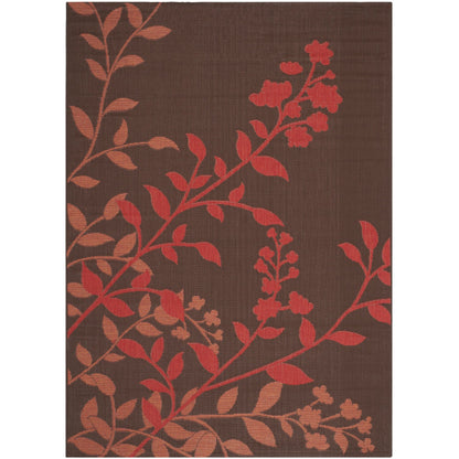 SAFAVIEH Courtyard Luann Botanical Indoor/ Outdoor Waterproof Patio Backyard Rug