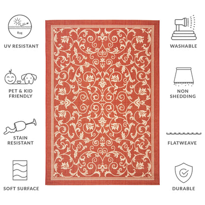 SAFAVIEH Courtyard Miljeta Indoor/ Outdoor Waterproof Patio Backyard Rug