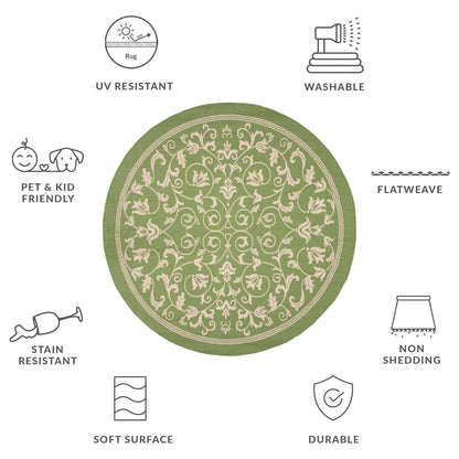 SAFAVIEH Courtyard Miljeta Indoor/ Outdoor Waterproof Patio Backyard Rug