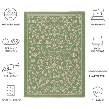 SAFAVIEH Courtyard Miljeta Indoor/ Outdoor Waterproof Patio Backyard Rug