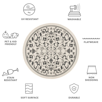 SAFAVIEH Courtyard Miljeta Indoor/ Outdoor Waterproof Patio Backyard Rug