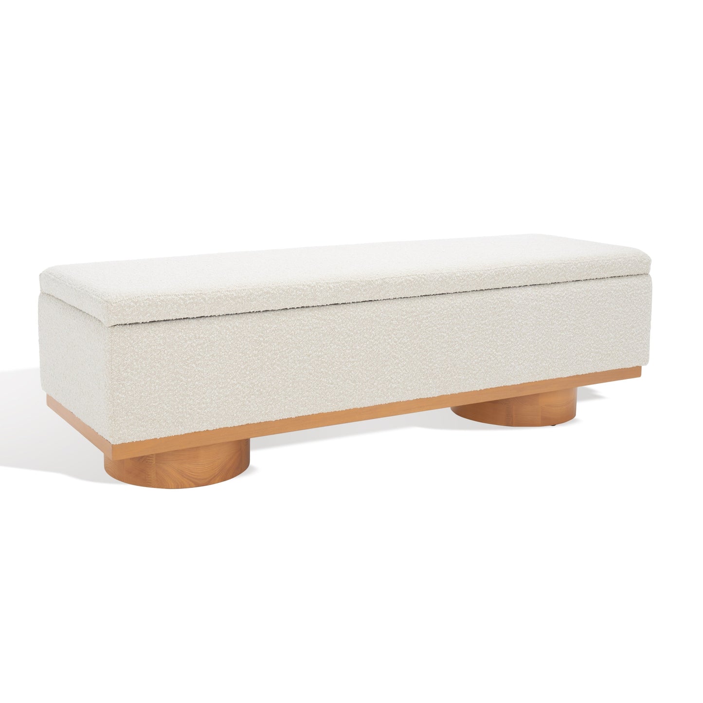 Banc de rangement SAFAVIEH Couture Sunneva Boucle - 155 cm L x 51 cm P x 48 cm H - 155Lx51Px48H
