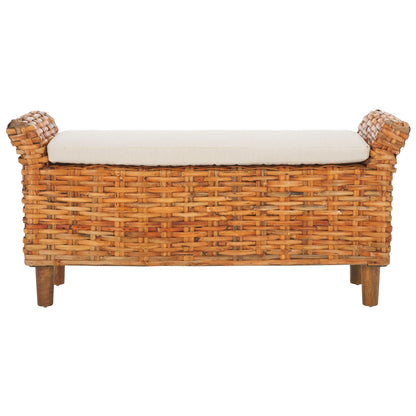 Banc Danna marron de SAFAVIEH - 43,9 x 14,8 x 21,1 - 44L x 15P x 21H