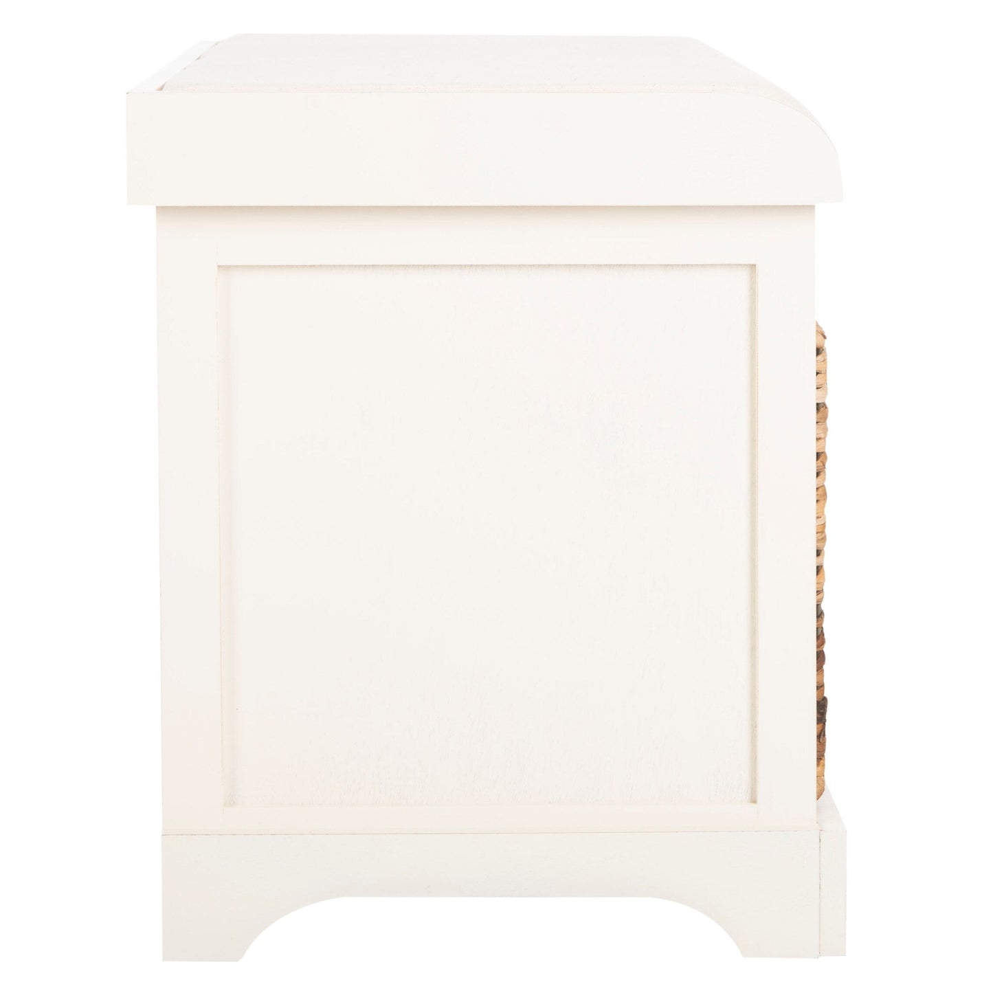 Banc-pouf SAFAVIEH Euphemia en osier tressé, couleur marron - 33,5 x 16,1 x 19,9 - 34Lx16Px20H