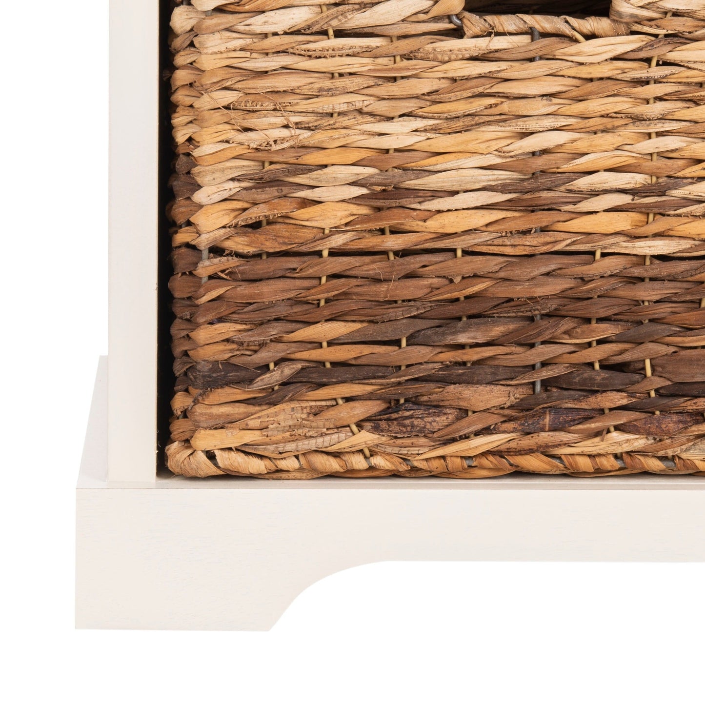 Banc-pouf SAFAVIEH Euphemia en osier tressé, couleur marron - 33,5 x 16,1 x 19,9 - 34Lx16Px20H