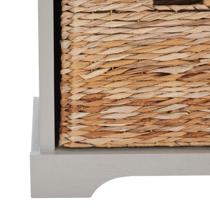 Banc-pouf SAFAVIEH Euphemia en osier tressé, couleur marron - 33,5 x 16,1 x 19,9 - 34Lx16Px20H