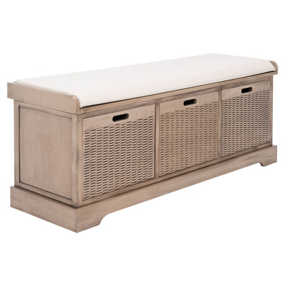Banc de rangement avec 3 tiroirs et coussin SAFAVIEH Fiorello - 120,2 L x 38,1 l x 48,3 H - 120x38x48cm