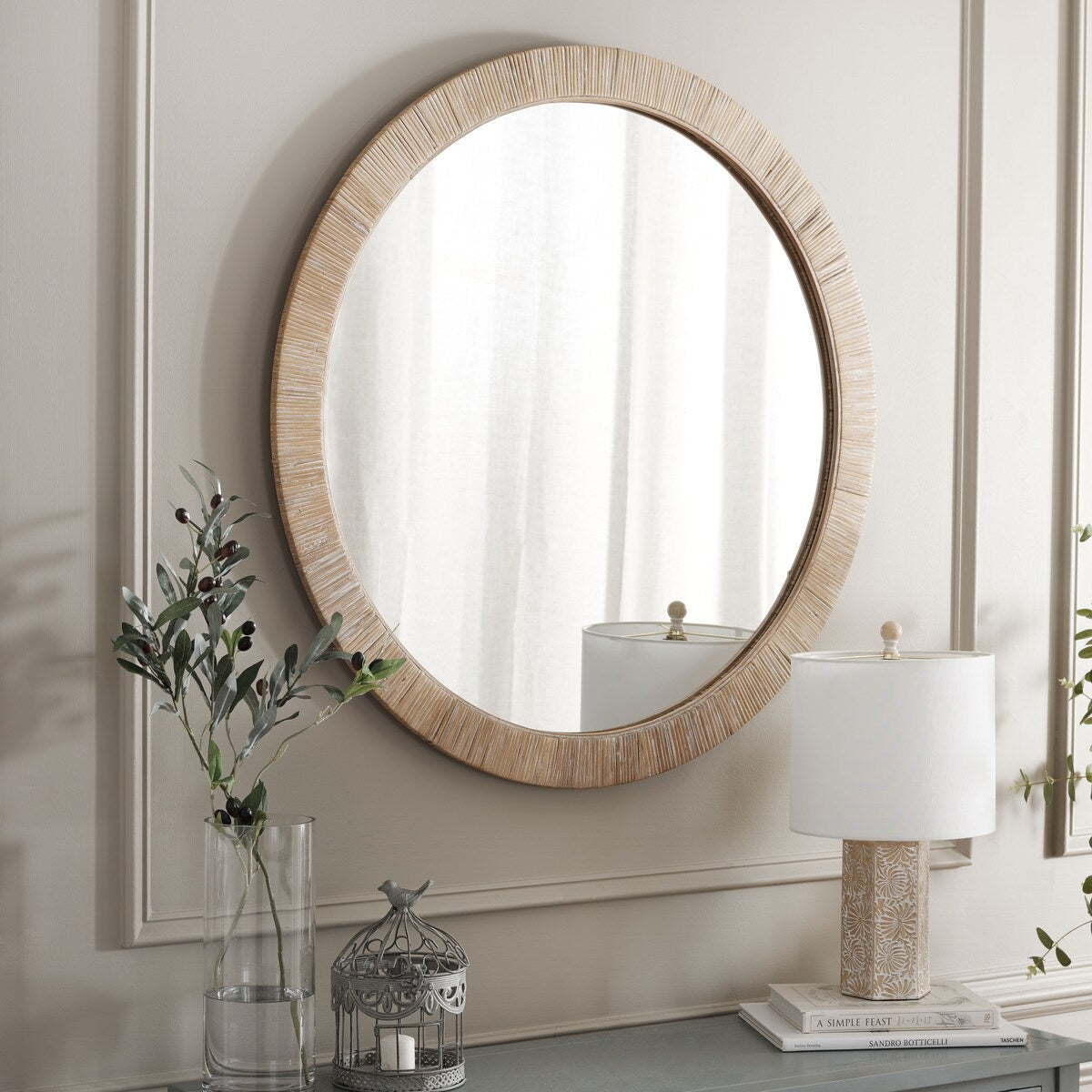 MIROIR Mila 36 pouces de SAFAVIEH Home - 91,44 cm (l) x 2,54 cm (p) x 91,44 cm (h)