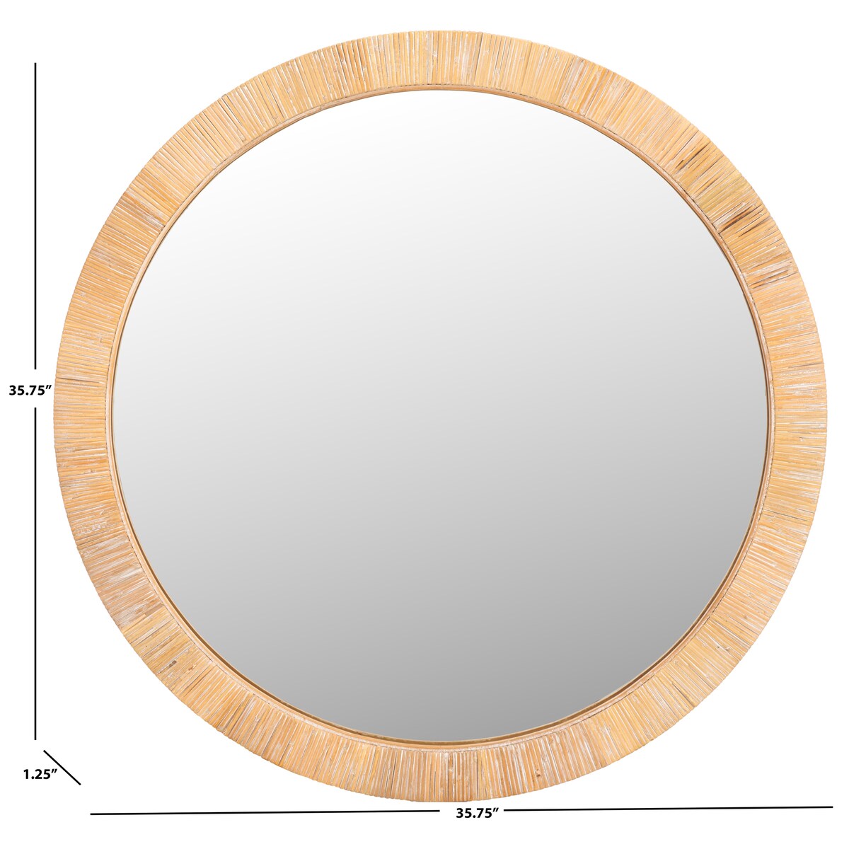 MIROIR Mila 36 pouces de SAFAVIEH Home - 91,44 cm (l) x 2,54 cm (p) x 91,44 cm (h)