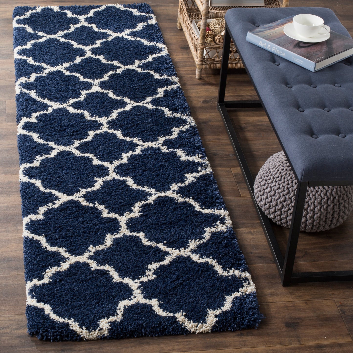 SAFAVIEH Hudson Shag Jeryl Glam Trellis 2-inch Area Rug