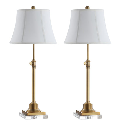 Lot de 2 lampes de table Amande de SAFAVIEH Lighting, hauteur réglable de 27 à 31 pouces - 13L x 13P x 31H (cm)