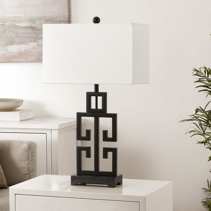 SAFAVIEH Lighting Chantelle Lampe de table antique dorée grecque de 74 cm (lot de 2) - 16W x 9D x 74H