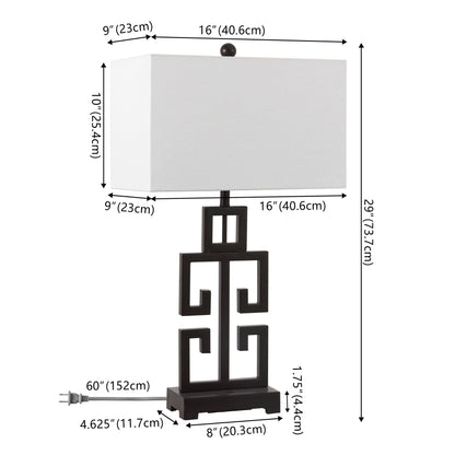 SAFAVIEH Lighting Chantelle Lampe de table antique dorée grecque de 74 cm (lot de 2) - 16W x 9D x 74H
