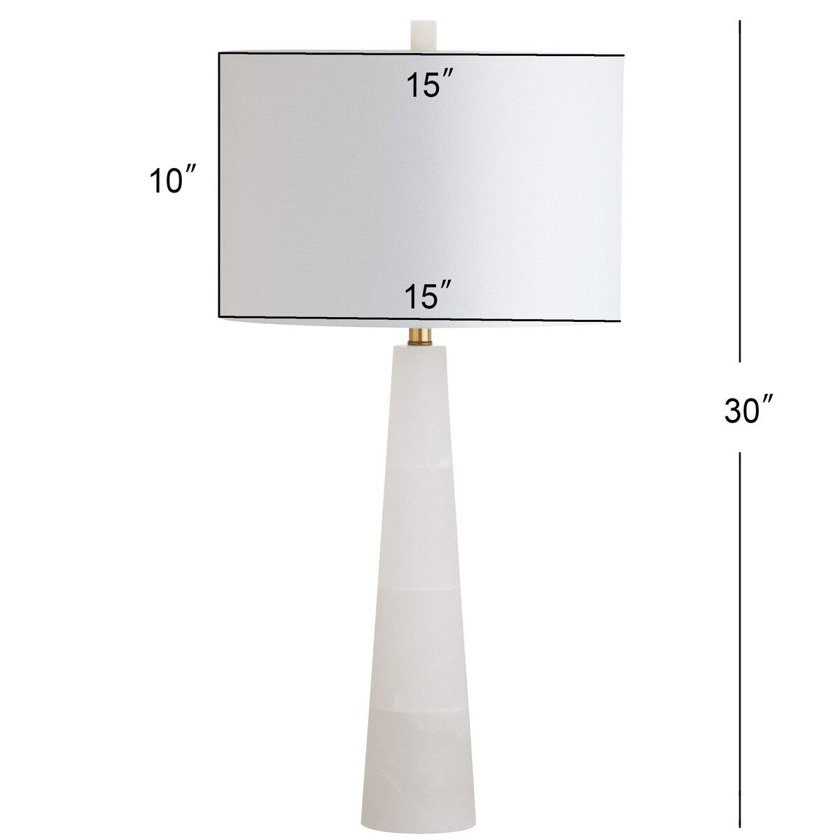 Lampe de table LED en albâtre Giorgiana de 76 cm de SAFAVIEH - 38x38x76 - 38Lx38Px76H