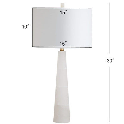 Lampe de table LED en albâtre Giorgiana de 76 cm de SAFAVIEH - 38x38x76 - 38Lx38Px76H