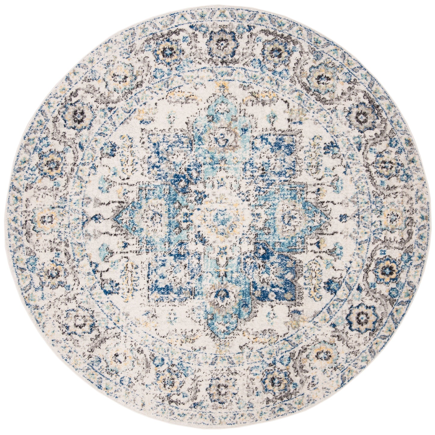 SAFAVIEH Madison Delois Medallion Rustic Farmhouse Distressed Rug