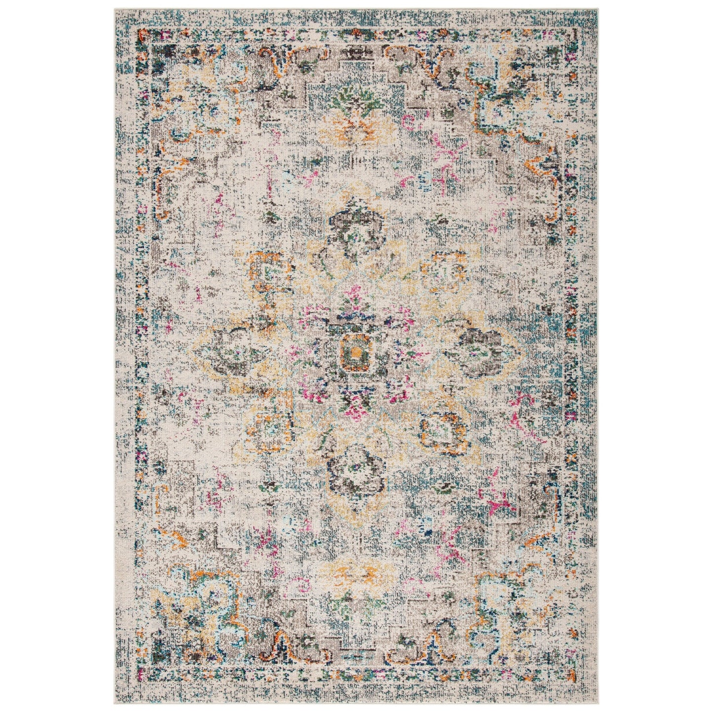 SAFAVIEH Madison Katelijne Boho Medallion Distressed Area Rug