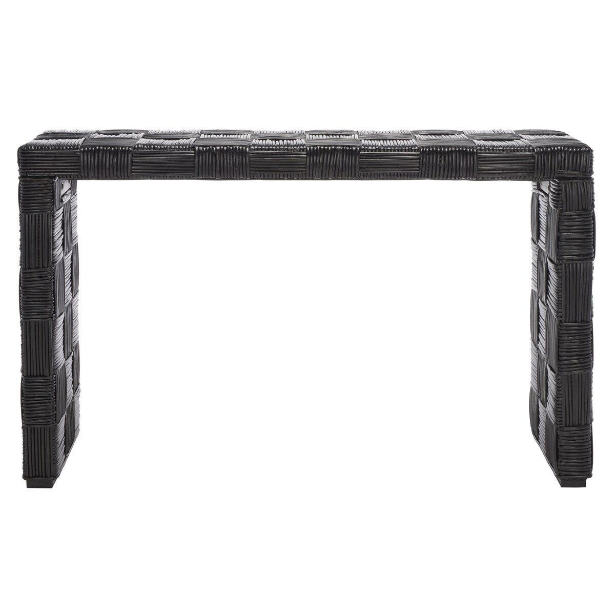 Table console en rotin SAFAVIEH Mindel - 51L x 14P x 32H (dimensions en pouces)