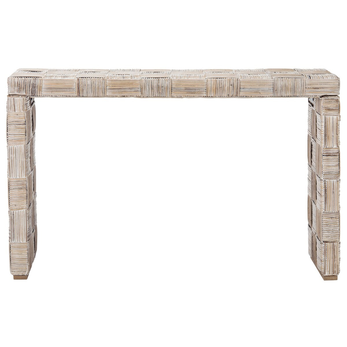 Table console en rotin SAFAVIEH Mindel - 51L x 14P x 32H (dimensions en pouces)