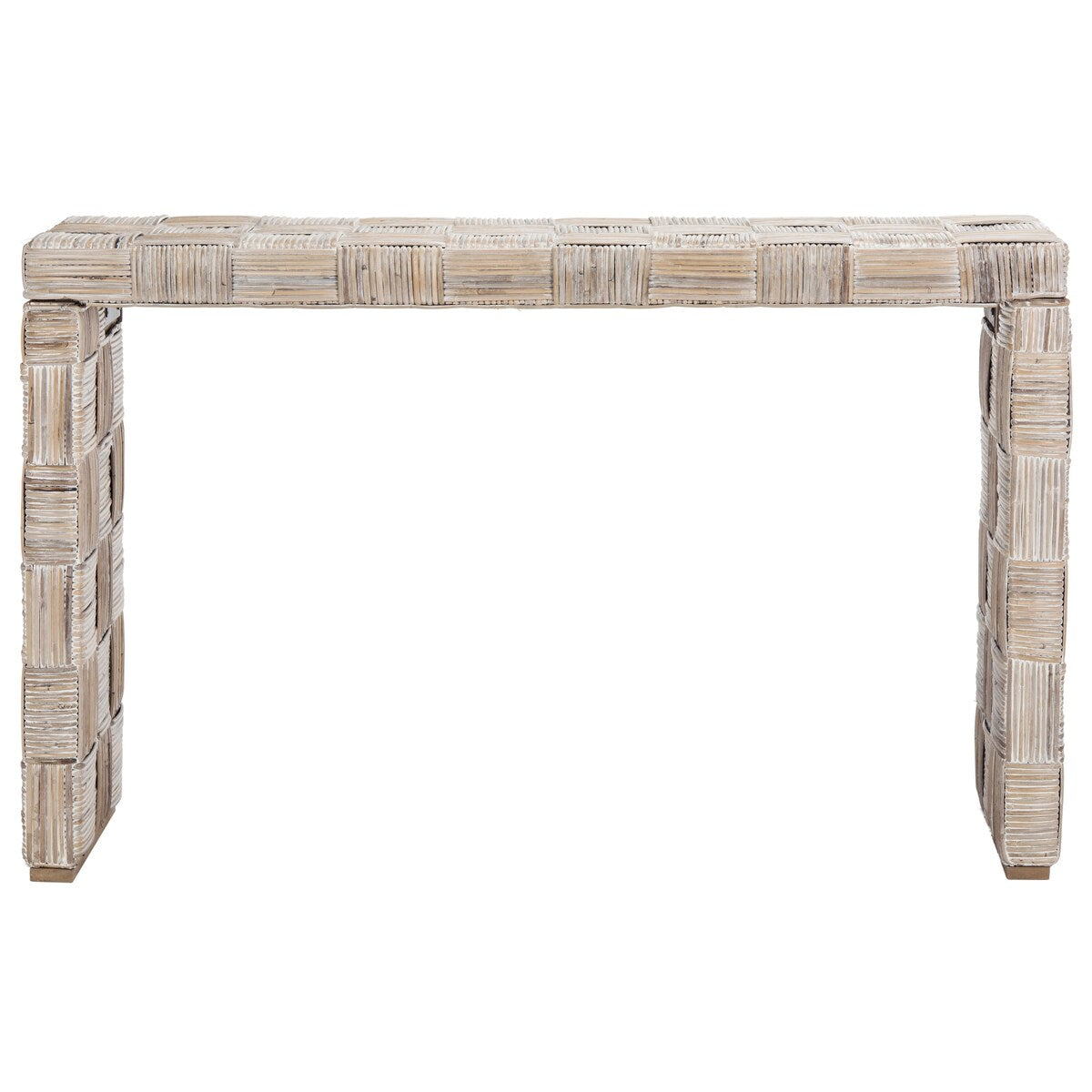 Table console en rotin SAFAVIEH Mindel - 51L x 14P x 32H (dimensions en pouces)