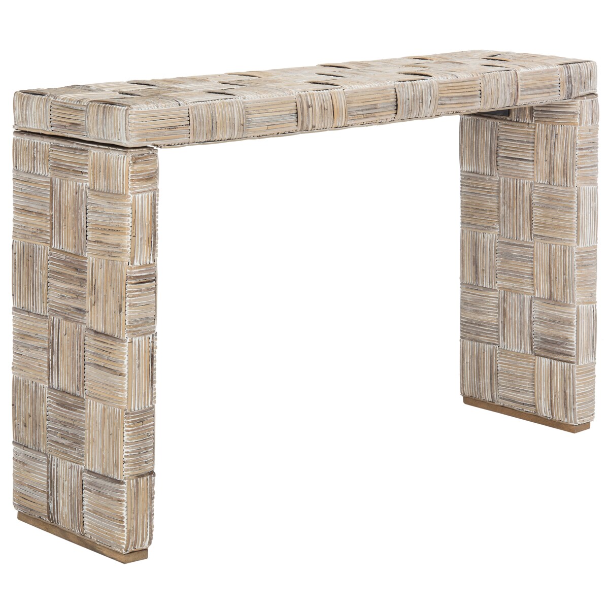Table console en rotin SAFAVIEH Mindel - 51L x 14P x 32H (dimensions en pouces)