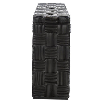 Table console en rotin SAFAVIEH Mindel - 51L x 14P x 32H (dimensions en pouces)