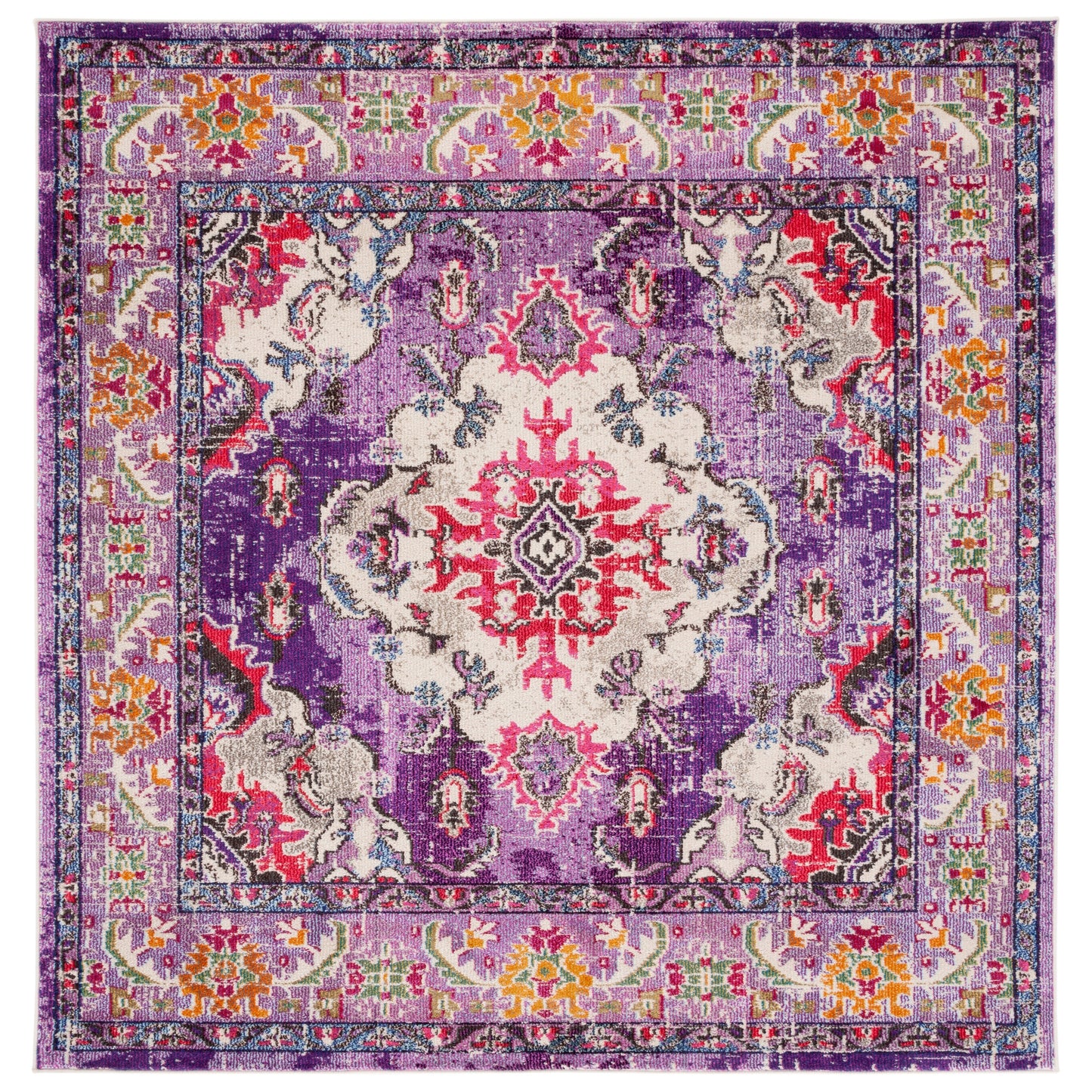 SAFAVIEH Monaco Oceane Boho Medallion Distressed Area Rug